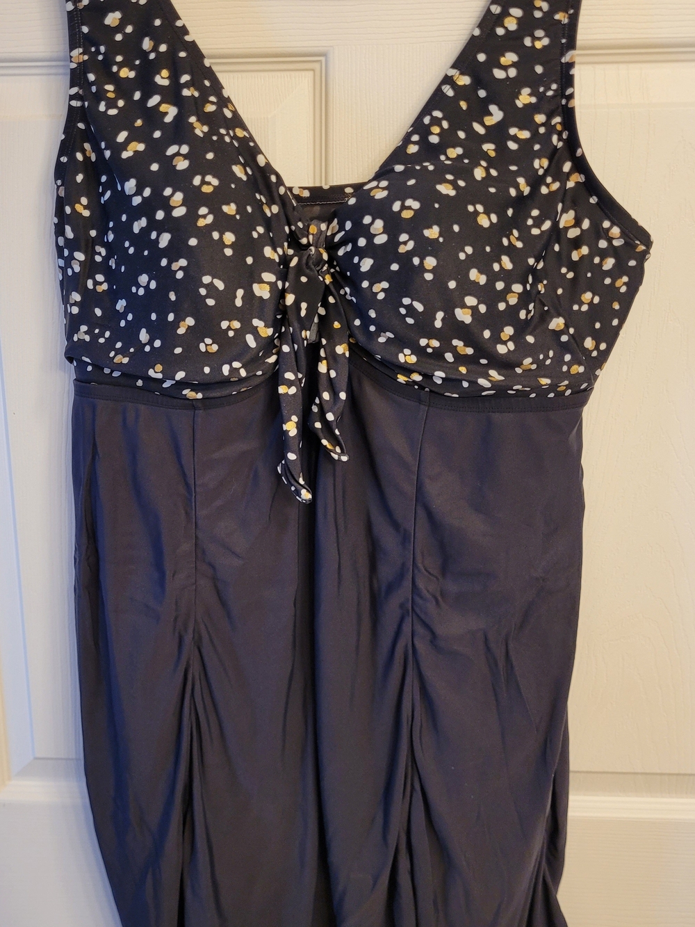 Swimsuits For All Black & White Polka Dot Tank Swim Dress Sz. 20